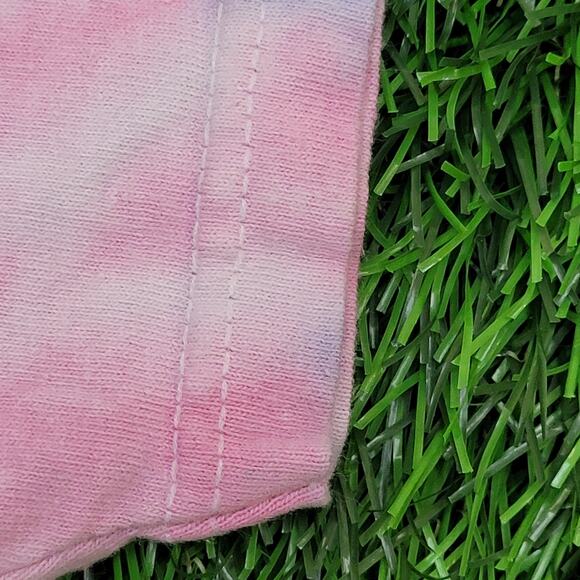 AC/DC High Voltage Pastel Tie-Dye Cropped T-Shirt Womens S/M Rock Tee - Picture 6 of 12